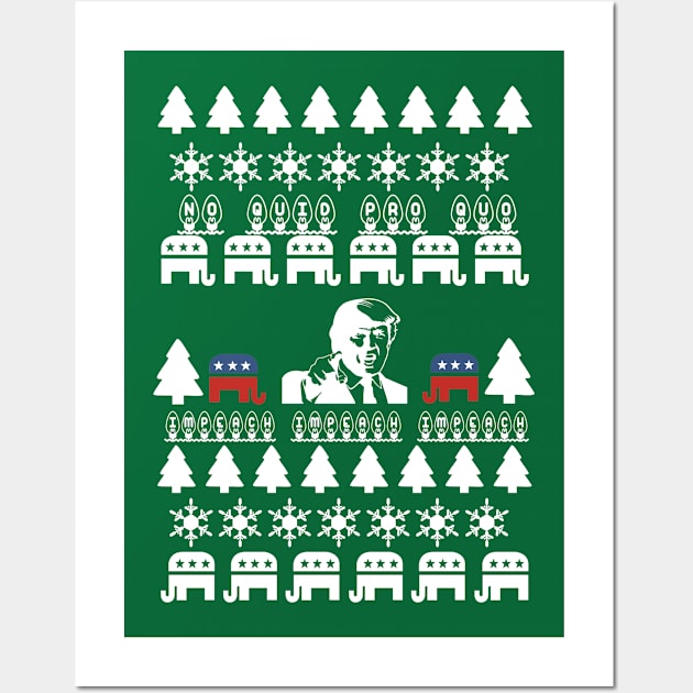 No Quid Pro Quo Funny Trump Christmas Wall Art by BigChief